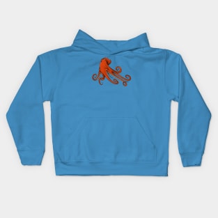 Octopus, octopus illustration, octopus drawing, octopus artwork Kids Hoodie